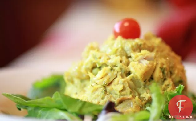 Salada De Frango Com Curry Com Receita De Iogurte Grego