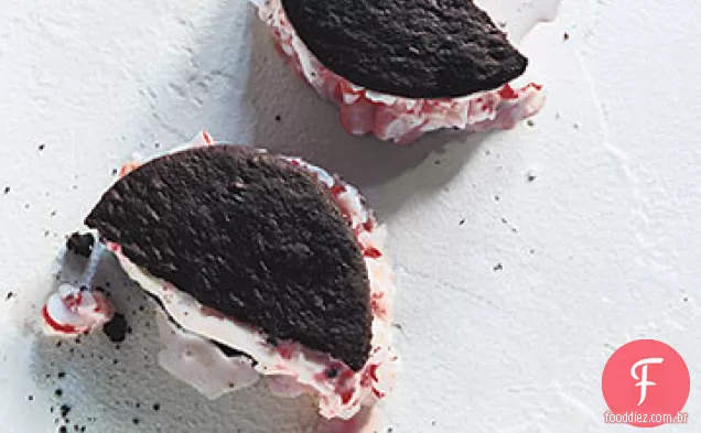 Sanduíches de Sorvete De Chocolate e hortelã-pimenta