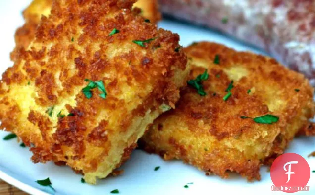 Jantar Esta Noite: Croquetes De Polenta Cheddar Scallion