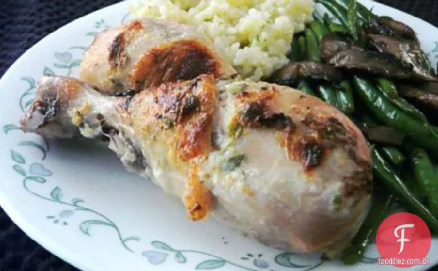 Pernas De Frango Assado Herbed