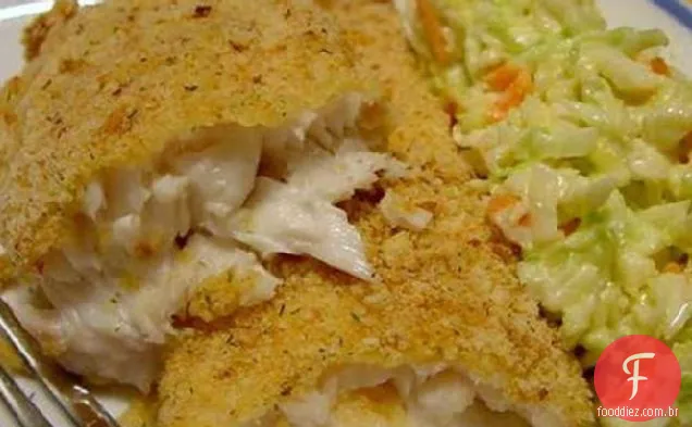 Peixe parmesão no forno