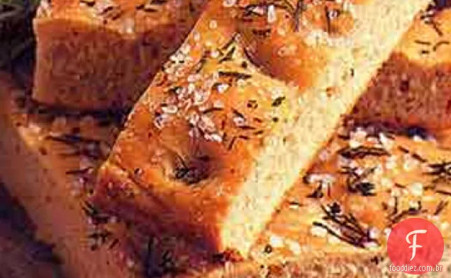 Pimenta rachada Focaccia com óleo de Trufa