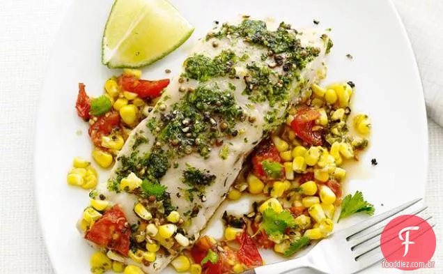 Folha-Pacote De Peixe Com Sabor De Milho