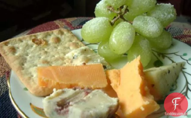 Uvas verdes foscas para enfeite