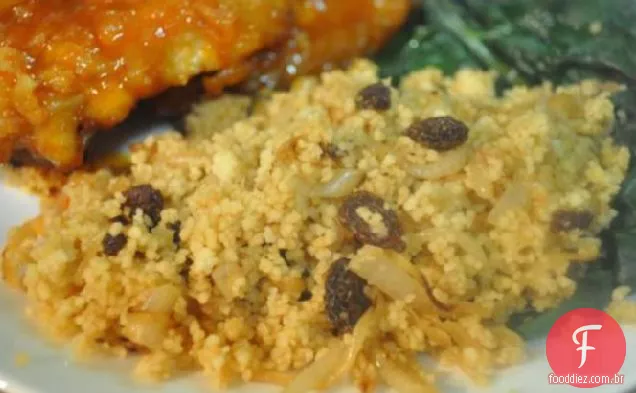 Cebola caramelizada e tempero de cuscuz