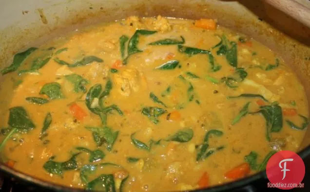 Frango E Caril Vegetal