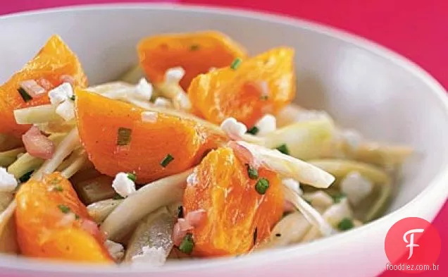 Salada de caqui e erva-doce