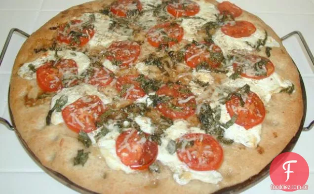 Mozzarella fresca e Pizza De Manjericão