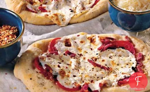 Mozzarella fresca e Pizza De Manjericão