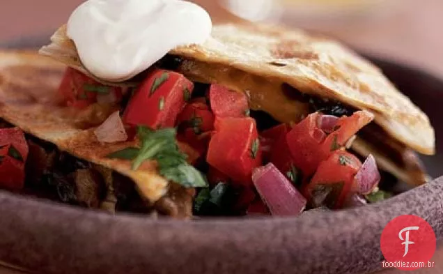 Portobello Quesadillas com Pico de Gallo