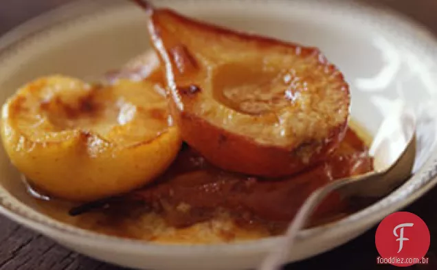 Gratinado de frutas com Calvados e Mascarpone