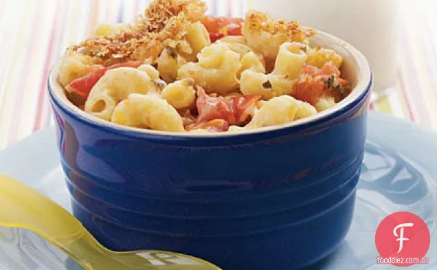 Mac e queijo com tomate assado