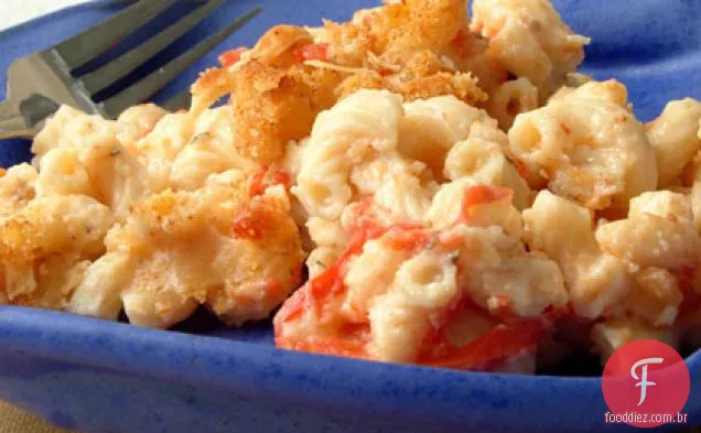 Mac e queijo com tomate assado