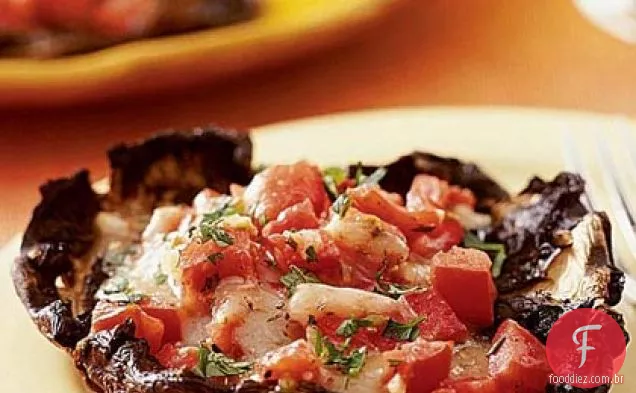 Cogumelos Portobello Recheados Grelhados