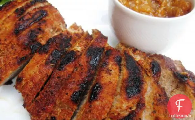 Lombo de porco cravado com Chutney de Pêra ensolarada