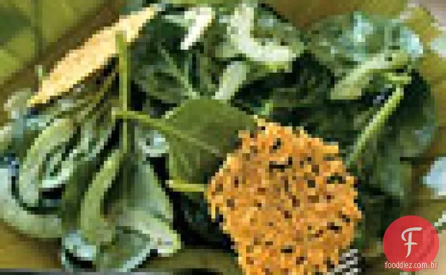 Salada de espinafre e aipo com vinagrete de limão