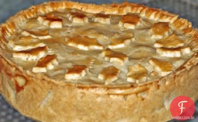 Torta de carne de Natal-cozinhe à frente e congele