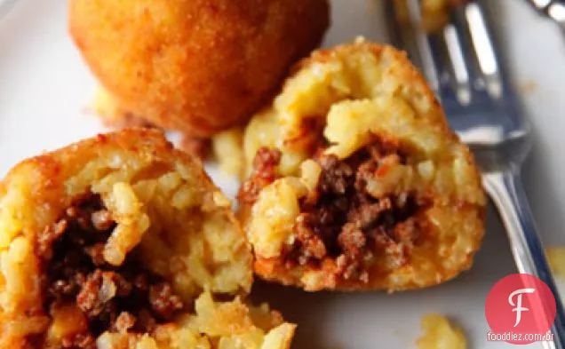 Arancina (bolinhas de arroz de açafrão)