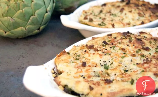 Alcachofra, Raiz De Aipo E Gratinado De Batata