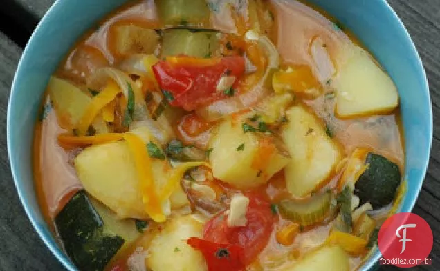 Curry Vermelho Tailandês Com Legumes