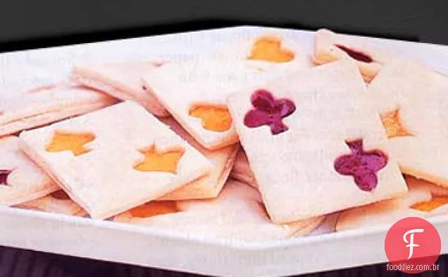 Biscoitos De Cartão De Jogo Cheios De Geléia