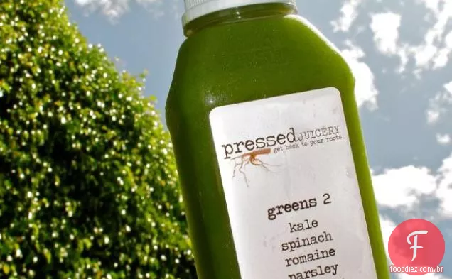 Suco verde de Juicery prensado
