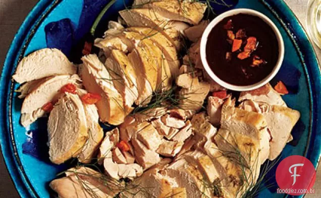 Frango assado com molho de cinco especiarias