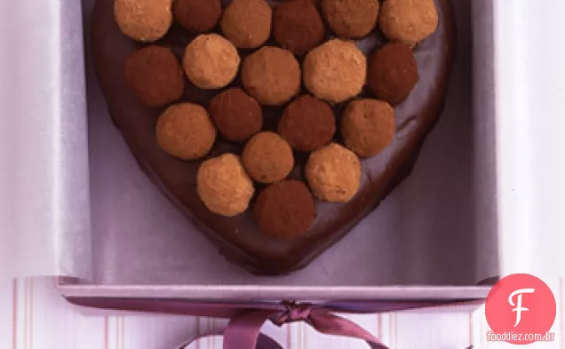 Sacher Torte Coração Com Top trufas