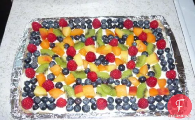 Pizza De Frutas Com Baixo Teor De Gordura