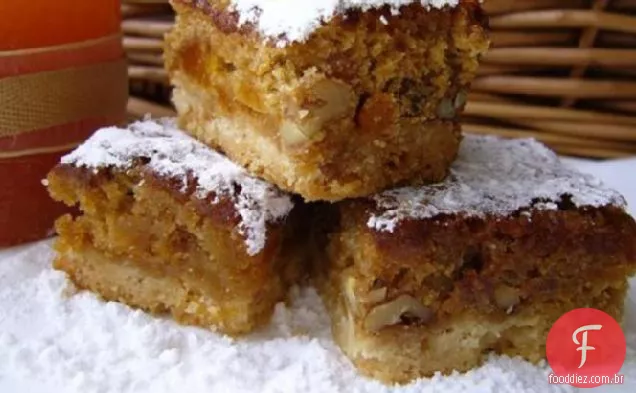 Barras De Damasco Com Crosta De Shortbread