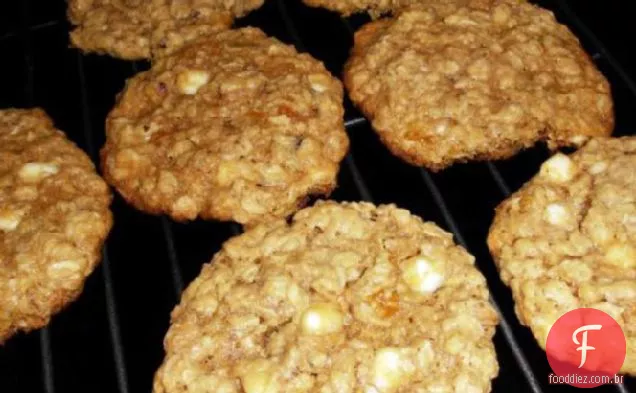 Damascos e biscoitos de aveia creme
