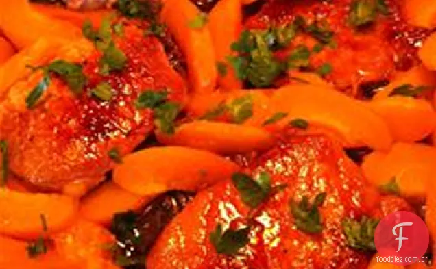 Costeletas De Porco De Damasco De Mel
