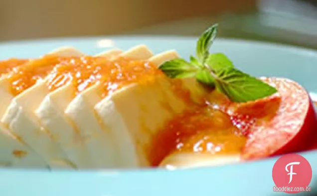 Tofu delicado em molho de Damasco-mel