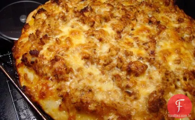 Pizza De Salsicha De Estilo Alemão