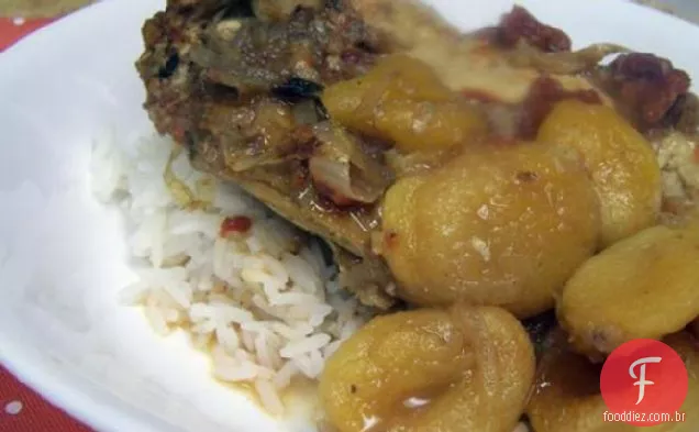 Frango de damasco para o pote de Crock Gourmet