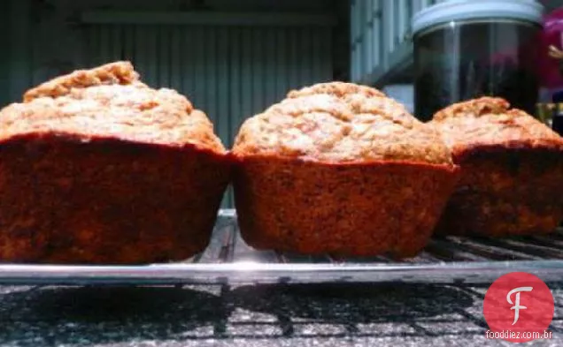 Muffins De Linho De Banana De Trigo Integral