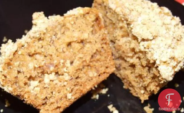 Queques Banana-amêndoa de Kittencal com streusel de amêndoa