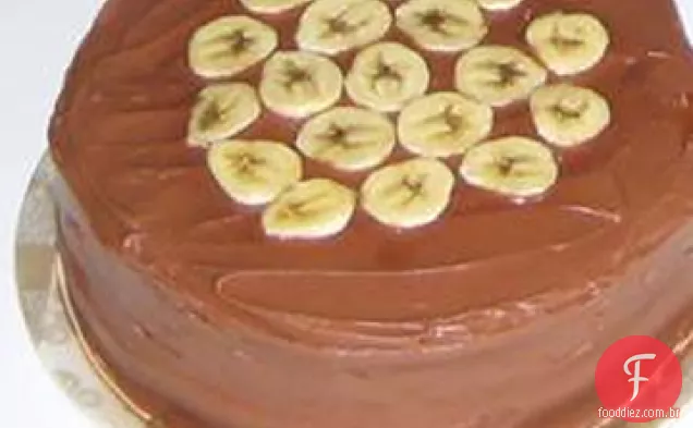 Bolo Da Camada Da Banana Do Chocolate