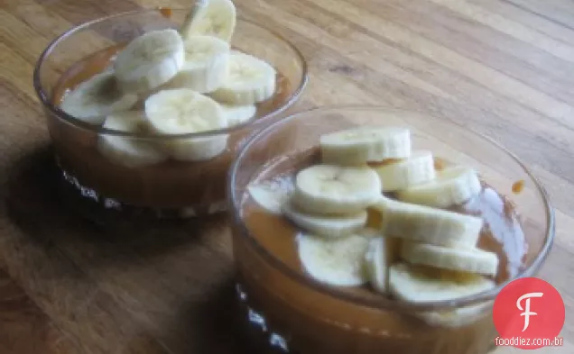 Bananas quentes para bebês com molho Dulce De Leche