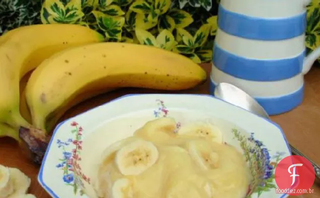 Creme quente e Bananas
