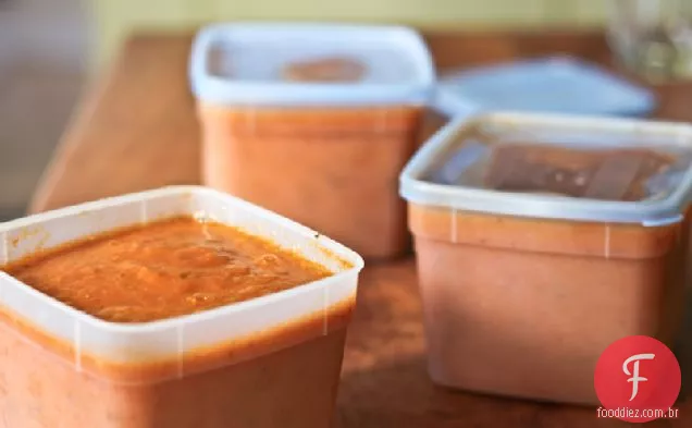 Freezer-molho de tomate fresco