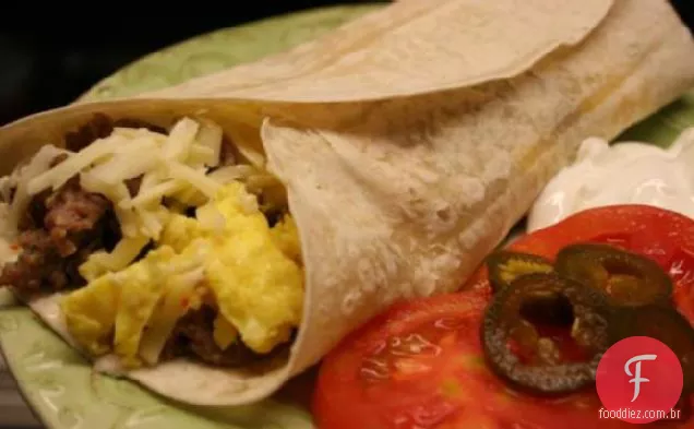 Ovo & Salsicha Café Da Manhã Burrito