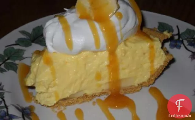Simples Não Assar Torta De Creme De Banana