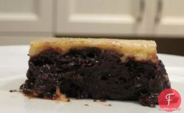 Banana Split Pudim Brownies