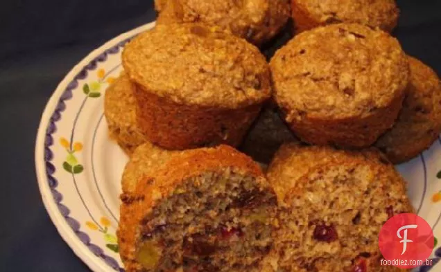 Muffins De Farelo De Aveia Com Frutas Secas