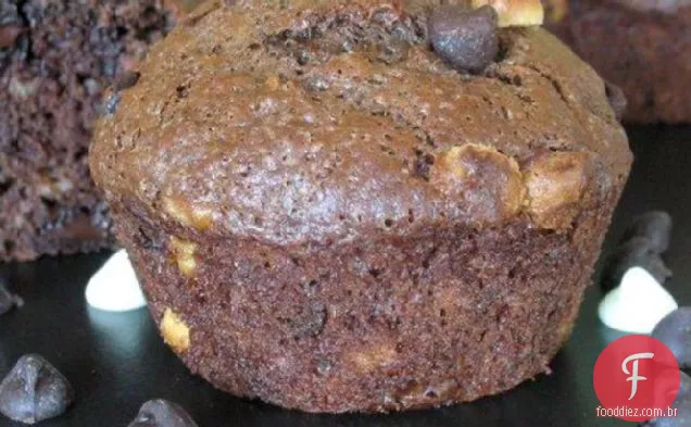 Muffins De Banana Com Chocolate Triplo