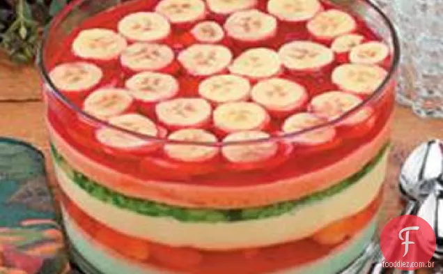 Salada De Gelatina De Seis Camadas