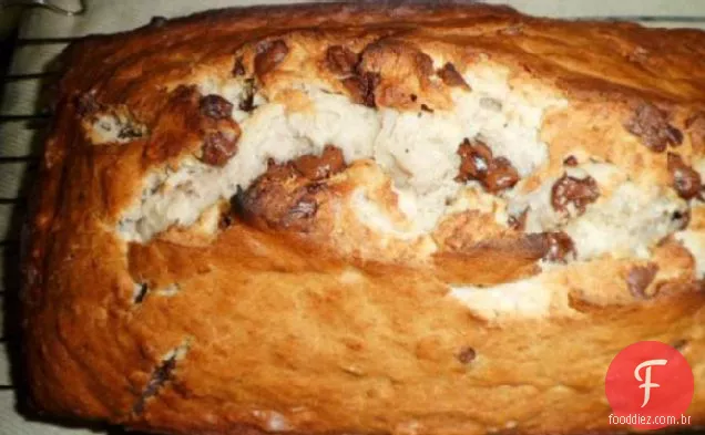 Pão De Banana Com Chip De Chocolate