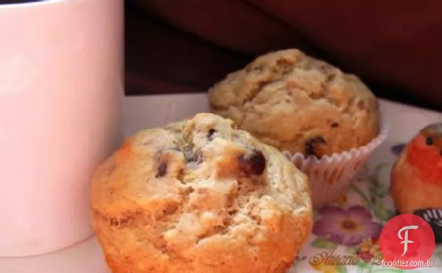 Muffins de Banana preguiçosos (no forno em pouco mais de 5 minutos)