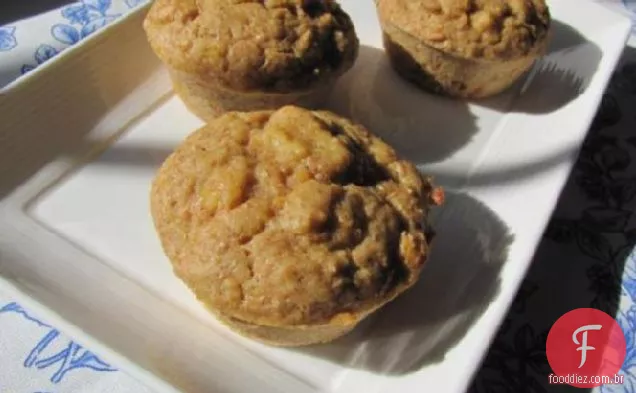 Laranja, Banana e aveia farelo de café da manhã Muffins